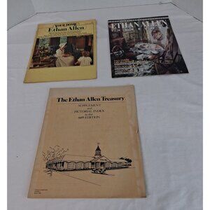 VTG Ethan Allen Interiors Lot of 3 Catalogs  1982 1983 1987 Furniture Ephemera